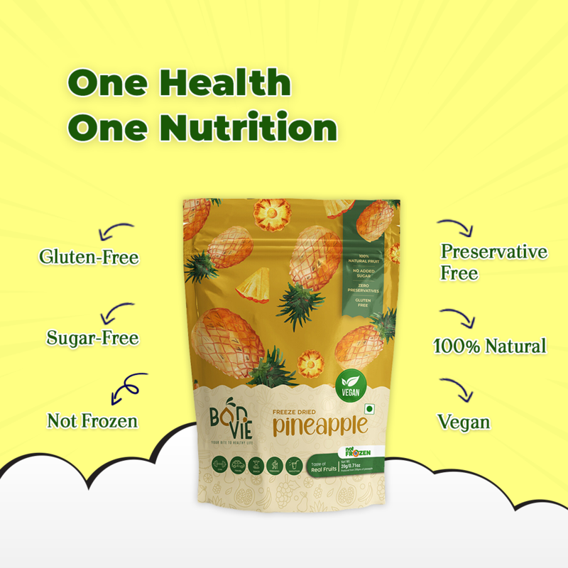 Bonvie Snacks Pineapple Chips Pineapple Fruit Snack Sugar-Free Vegan Gluten-Free Healthy Snacks Frozen Fruits (Pineapple pack of 6) (Buy 6 get 6 Free)